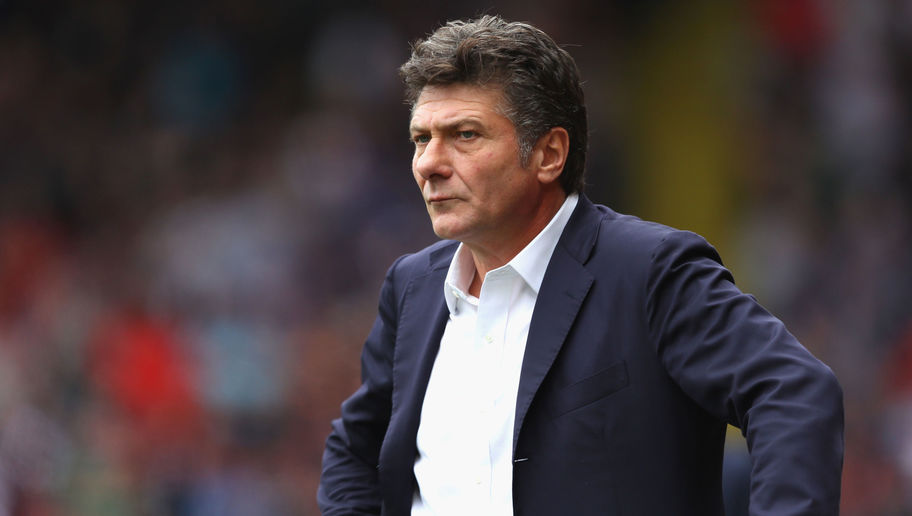 WATFORD, ENGLAND - SEPTEMBER 18: Walter Mazzarri, Manager of Watford looks on during the Premier League match between Watford and Manchester United at Vicarage Road on September 18, 2016 in Watford, England. (Photo by Richard Heathcote/Getty Images)