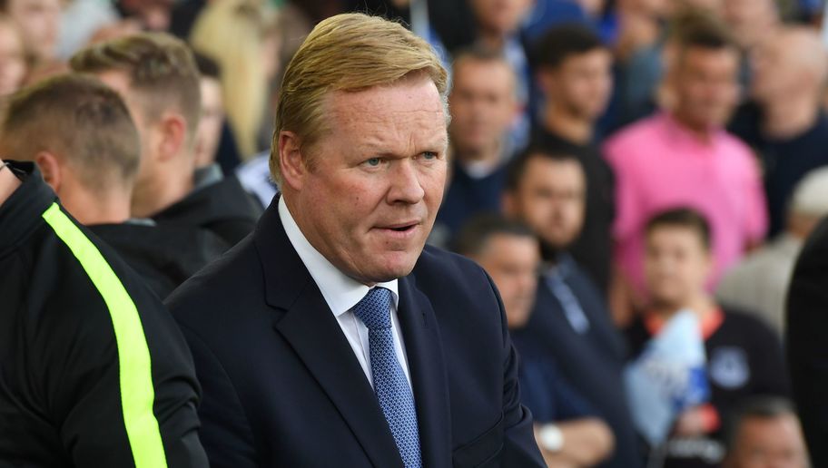 Everton's Dutch manager Ronald Koeman looks on before the English Premier League football match between Everton and Middlesbrough at Goodison Park in Liverpool, north west England on September 17, 2016. / AFP / ANTHONY DEVLIN / RESTRICTED TO EDITORIAL USE. No use with unauthorized audio, video, data, fixture lists, club/league logos or 'live' services. Online in-match use limited to 75 images, no video emulation. No use in betting, games or single club/league/player publications. / (Photo credit should read ANTHONY DEVLIN/AFP/Getty Images)